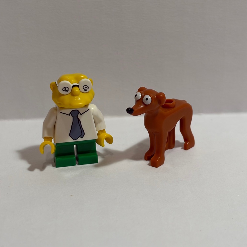 LEGO The Simpsons Lot of 2 Minifigures Hans Moleman Santa's Little Helper Dog